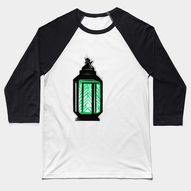 Lantern Emerald Green Shadow Silhouette Anime Style Collection No. 409 Baseball T-Shirt by cornelliusy